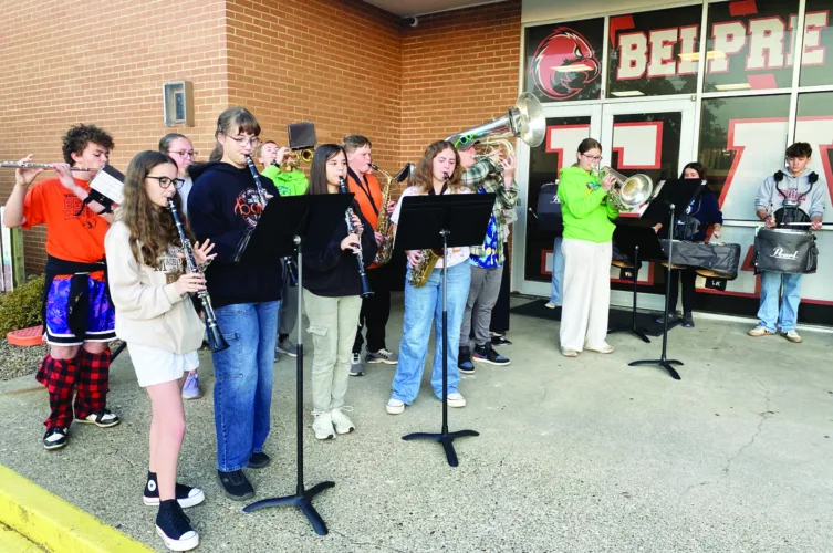 Picture This: Belpre Marching Band performs for Homecoming Spirit Week